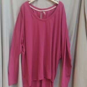MTA SPORT Women's Pink Long Sleeve Top Size 2X